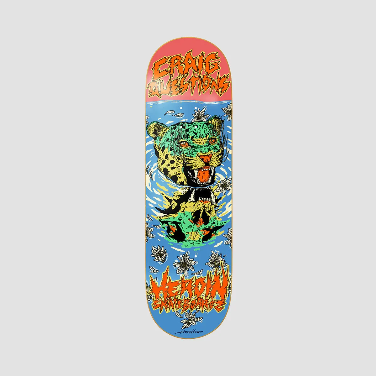 Heroin Dead Reflections Craig Questions Razor Edge Skateboard Deck - 9"