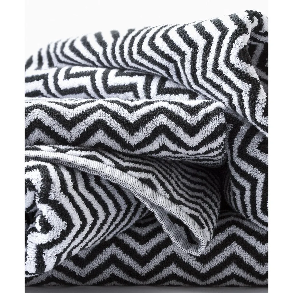 Herringbone Black/White Towel