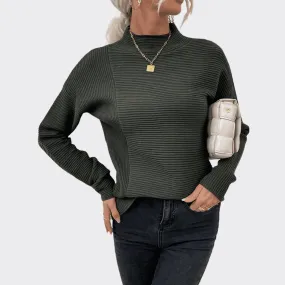 High Neck Pit Strip Sweater