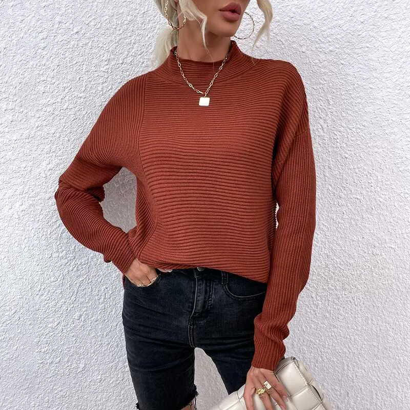 High Neck Pit Strip Sweater