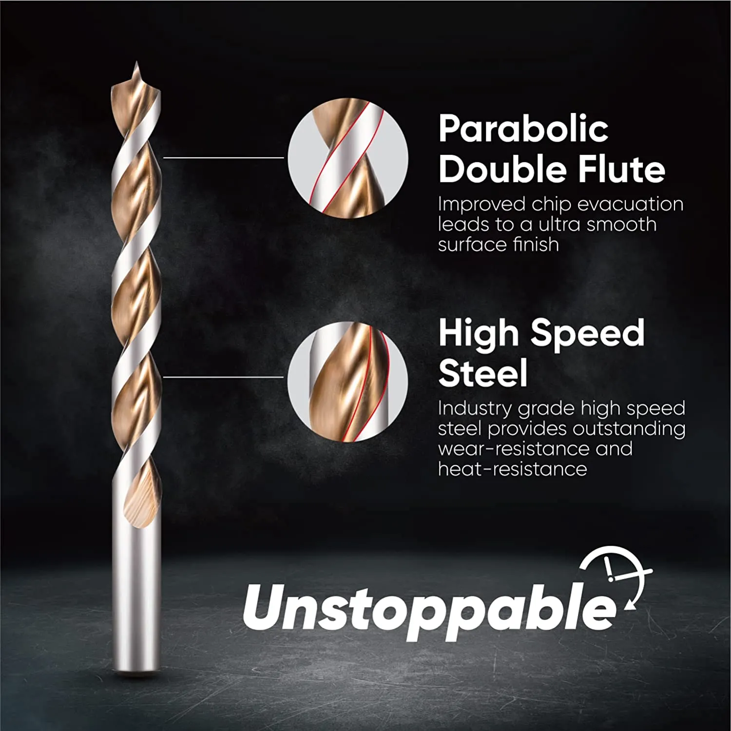 High-speed Parabolic Flute Wood Drill Bits