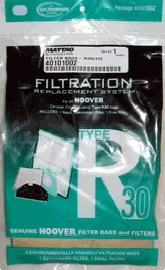 Hoover R30 Vacuum Bag 5 Pack and 2 Filters #40101002