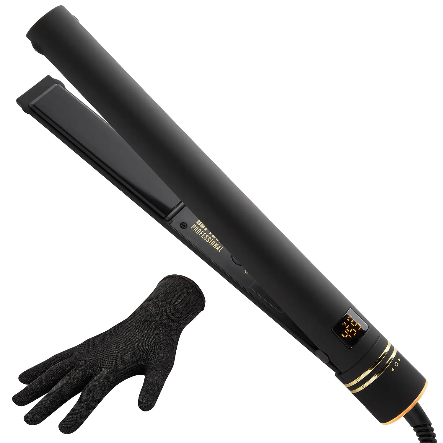 HOT TOOLS 1" DIGITAL BLACK GOLD EVOLVE IONIC SALON FLAT IRON