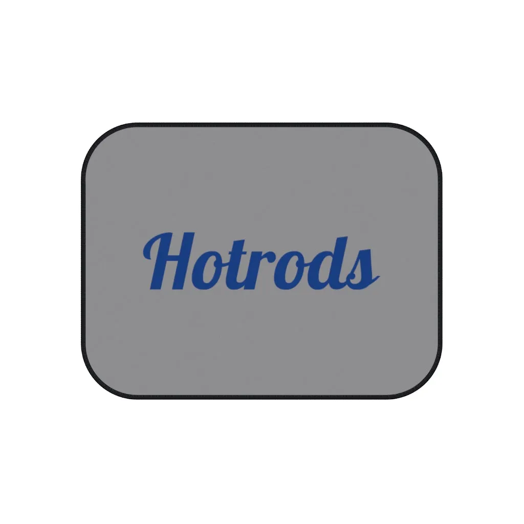 Hotrods Car Mats (Set of 4) - Grey w/Blue print