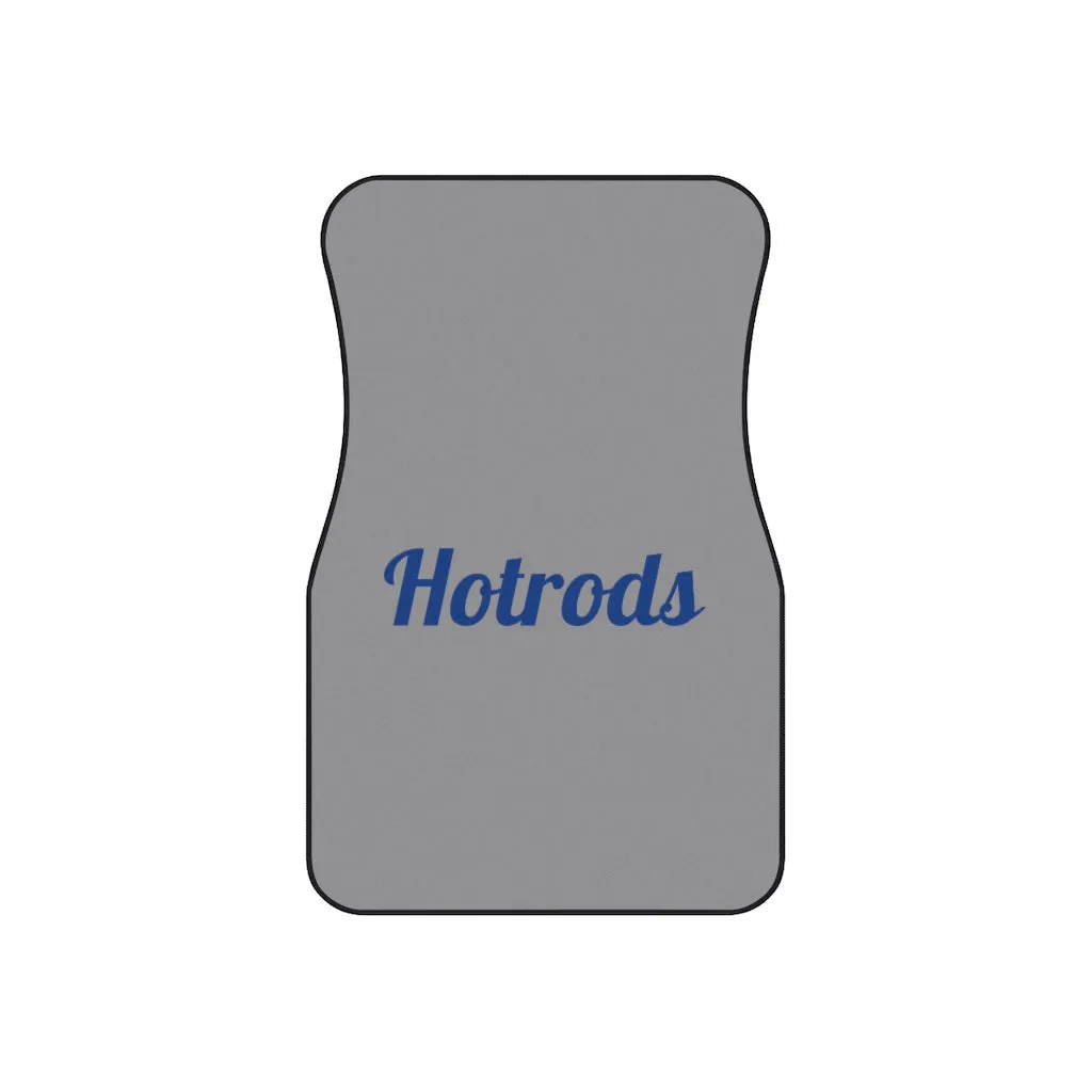 Hotrods Car Mats (Set of 4) - Grey w/Blue print