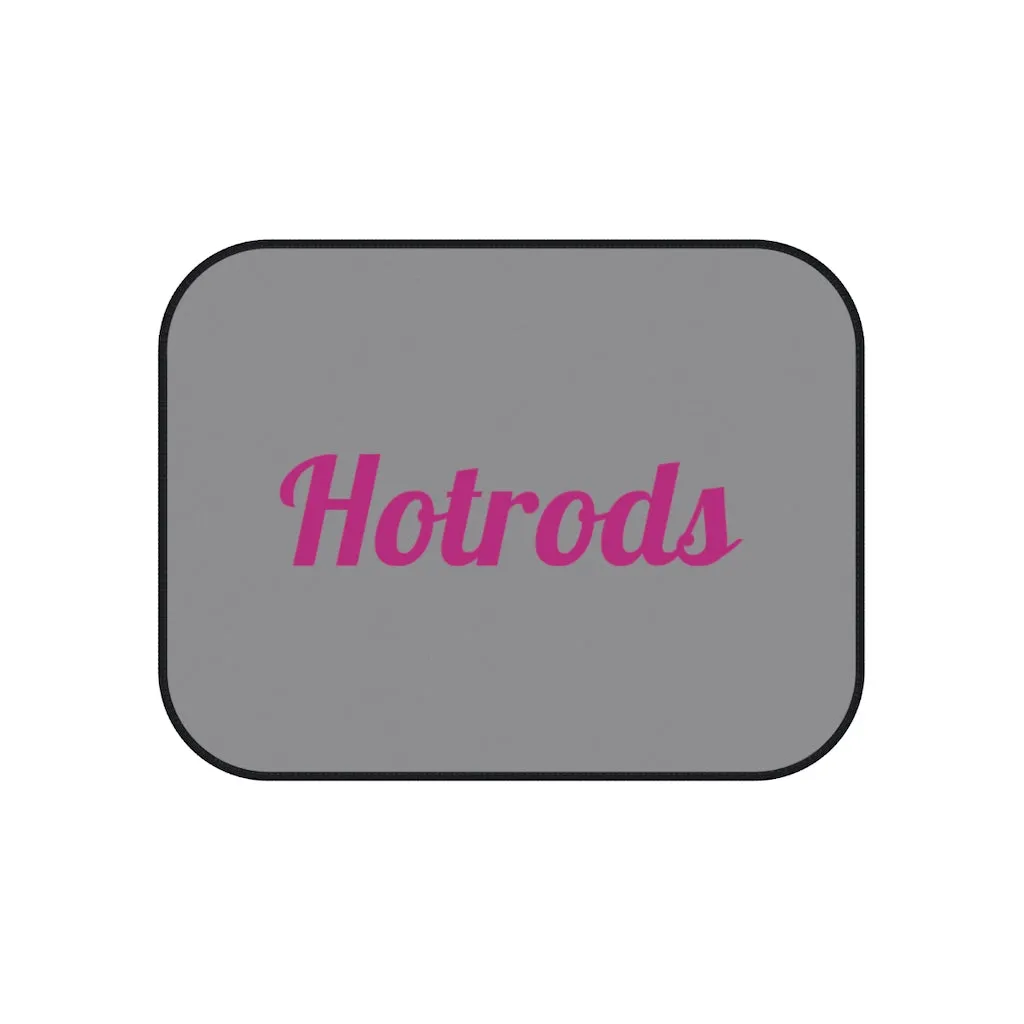 Hotrods Car Mats (Set of 4) - Grey w/Pink print