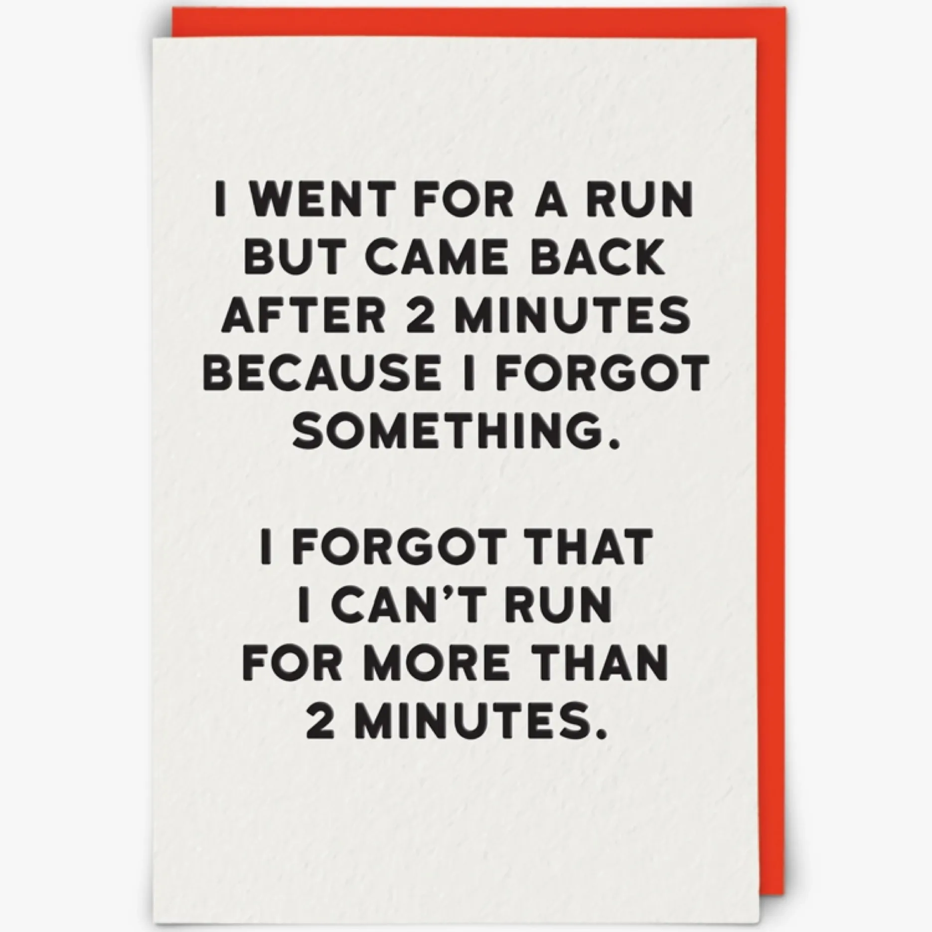 I Went For A Run Card