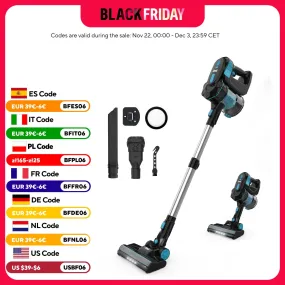 INSE Cordless Vacuum Cleaner, 20KPa Stick Vacuum up to 40min Runtime, 6-in-1 Cordless Stick Vacuum for Household Cleaning