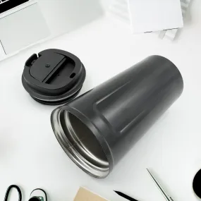 Inside Stainless Steel & Outside Plastic Vacuum Insulated  Insulated Coffee Cups Double Walled Travel Mug, Car Coffee Mug with Leak Proof Lid Reusable Thermal Cup for Hot Cold Drinks Coffee, Tea (1 Pc)