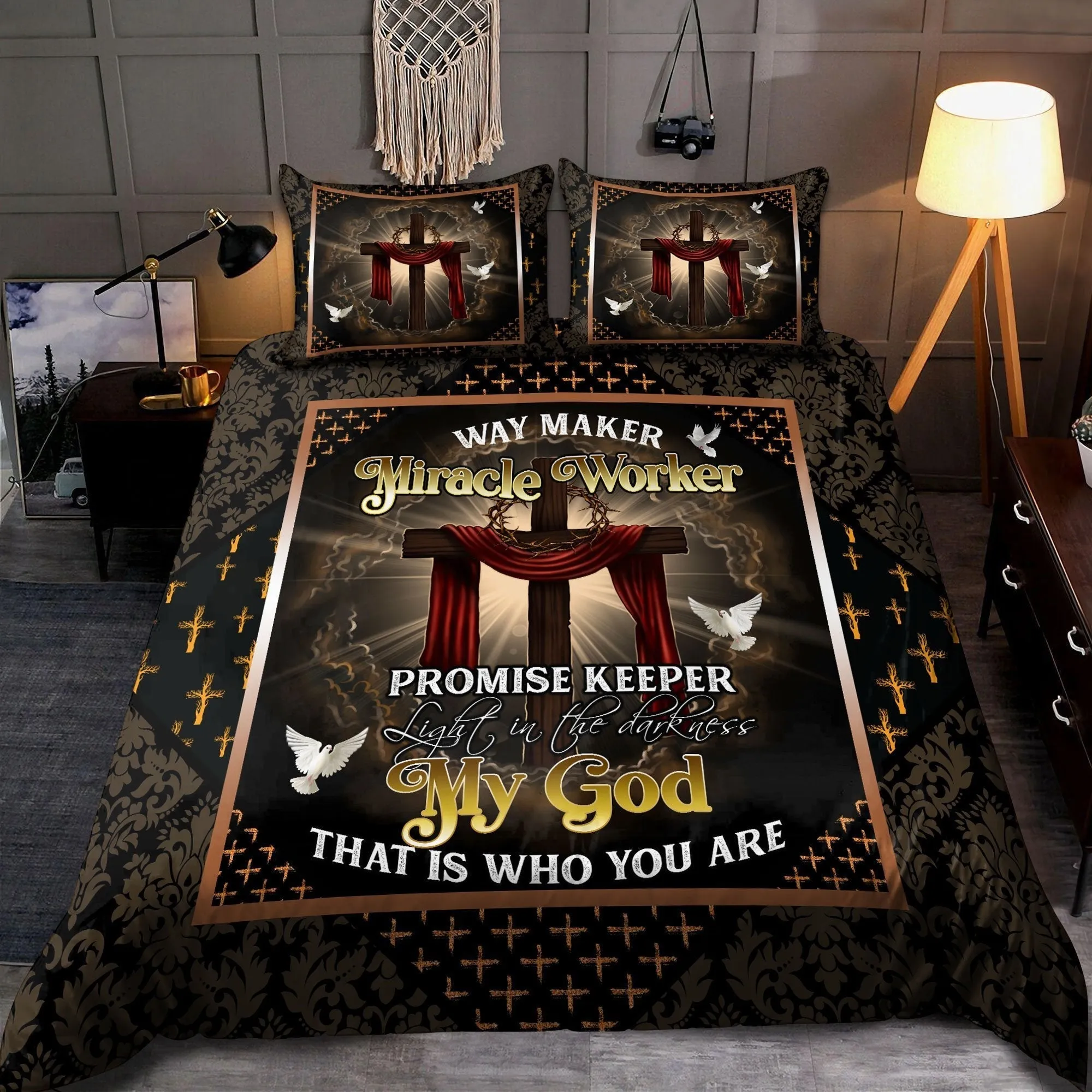 Jesus Way Maker Jesus Bedding Set - Christian Bedding Sets