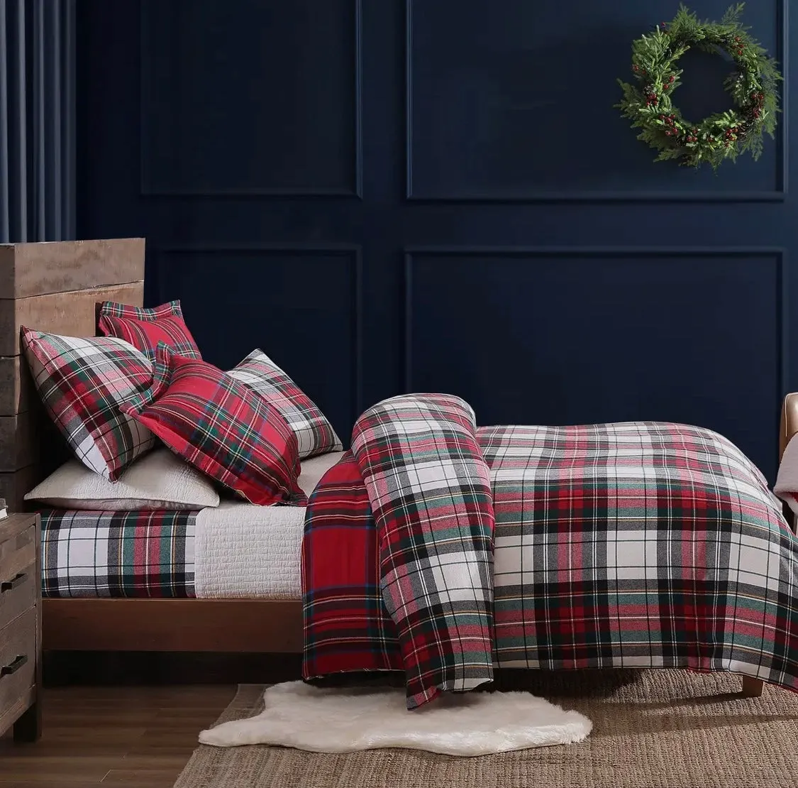 King Spencer Plaid Flannel Duvet