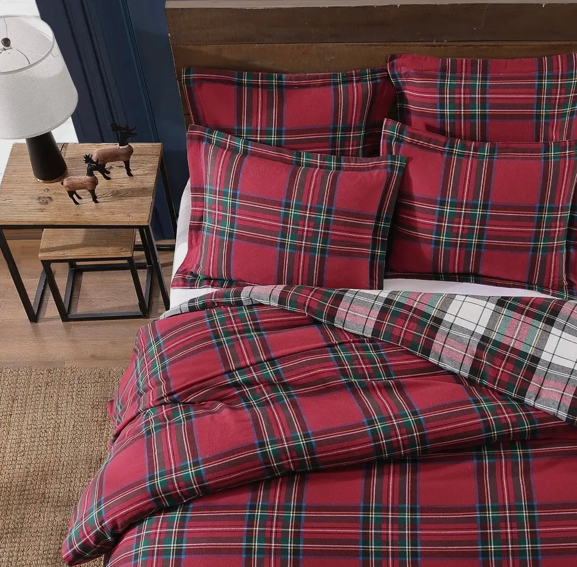 King Spencer Plaid Flannel Duvet