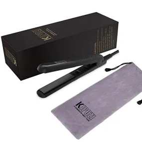 KIPOZI 0.7-Inch Mini Travel Hair Straightener - 164 Black