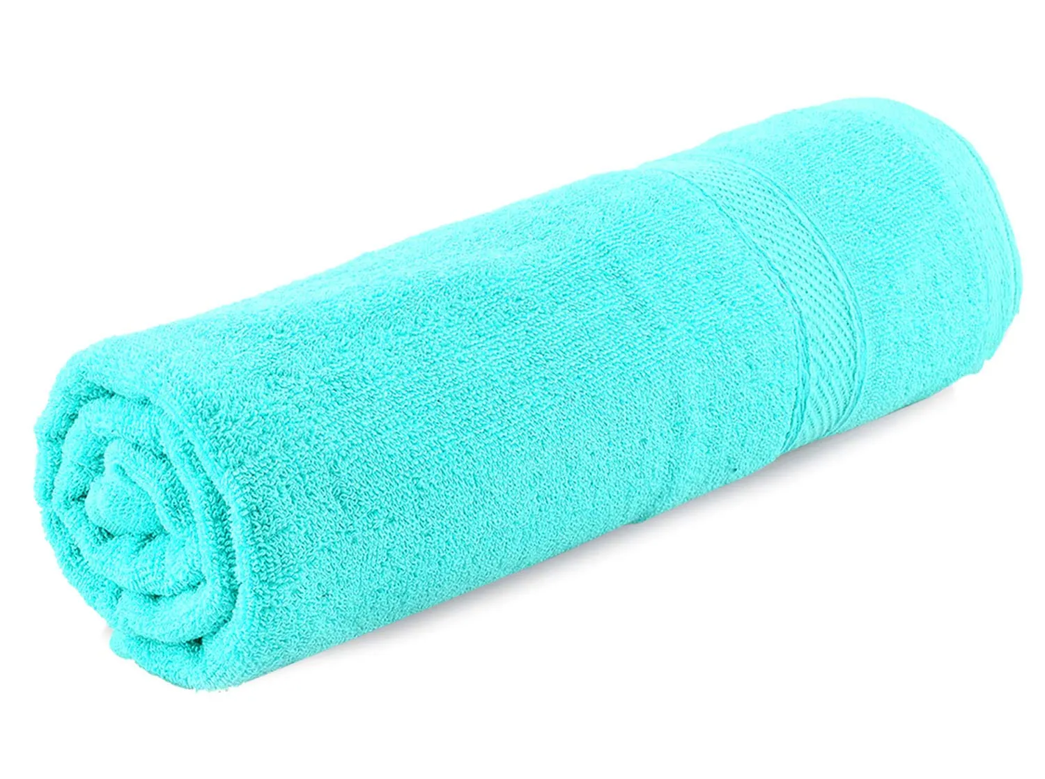 Kuber Industries 100 Percent Cotton 2 Pieces Full Size Bath Towel 30"x60" (Sea Green & Light Brown) CTKTC33305