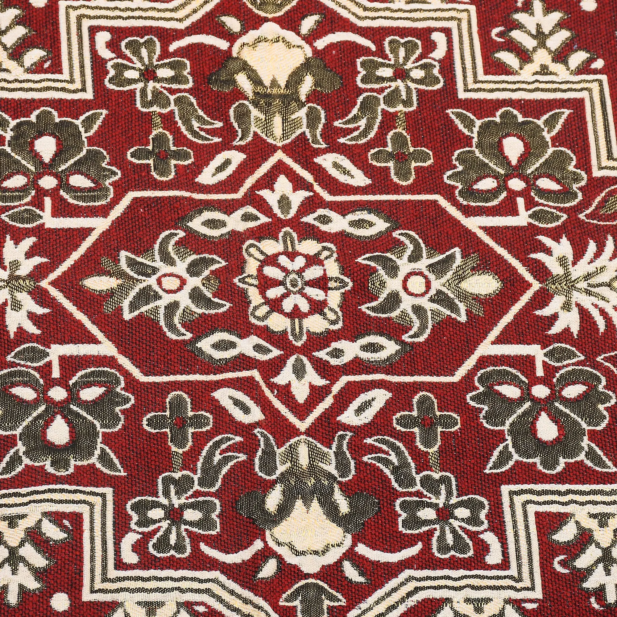 Kuber Industries 5 x 7 Feet Superfine Velvet Carpet|Rug|Living Room|Bedroom|Hall (Maroon)