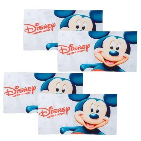 Kuber Industries Disney Mickey Mouse Microfiber Soft Kids Bath Towel-Pack of 4 (White)