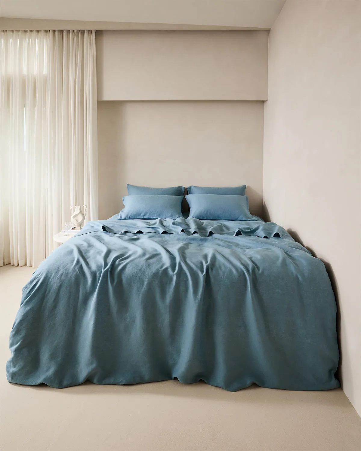 Lagoon 100% French Flax Linen Duvet Cover