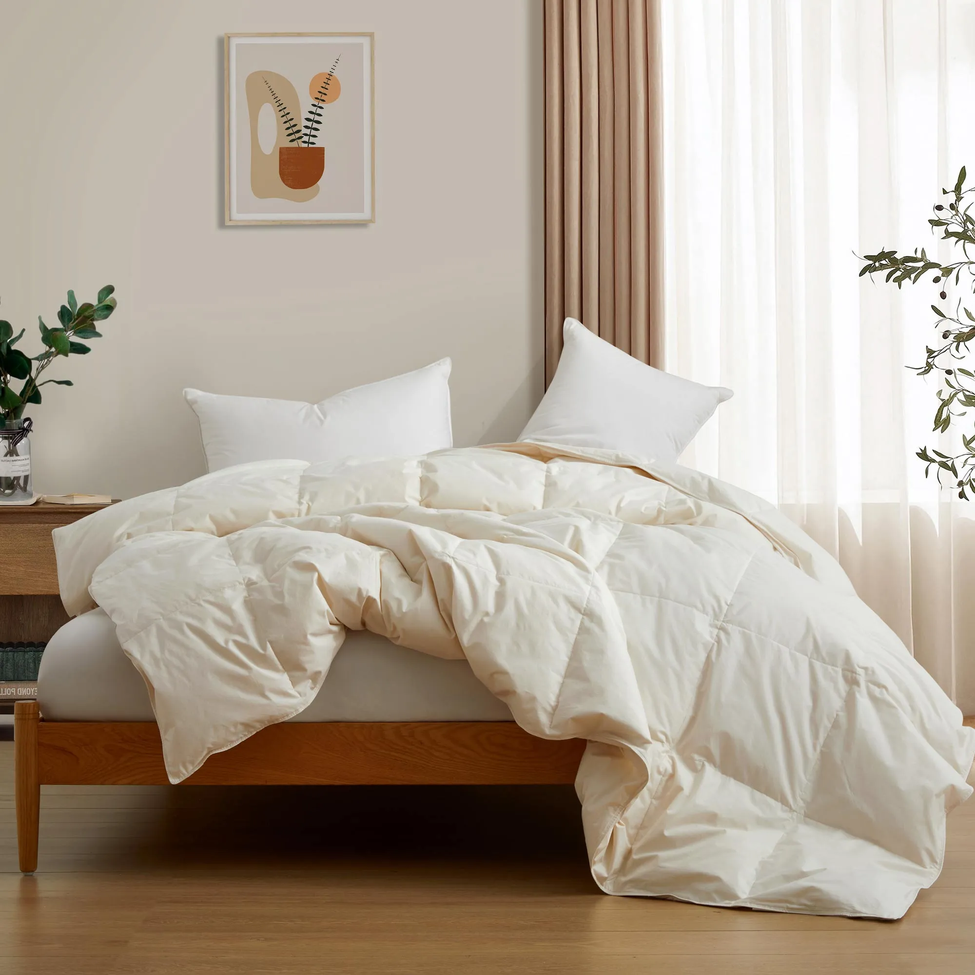 Lightweight Organic Cotton Feather Down Comforter