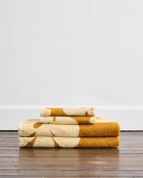 Limoncello & Turmeric Floral Terry Bath Towel Bundle