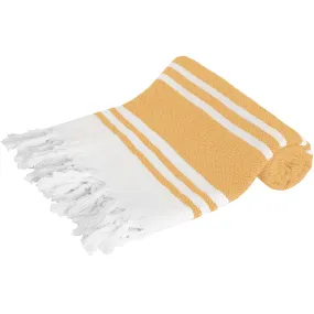 Linenova Cotton Turkish Orange Beach Towel