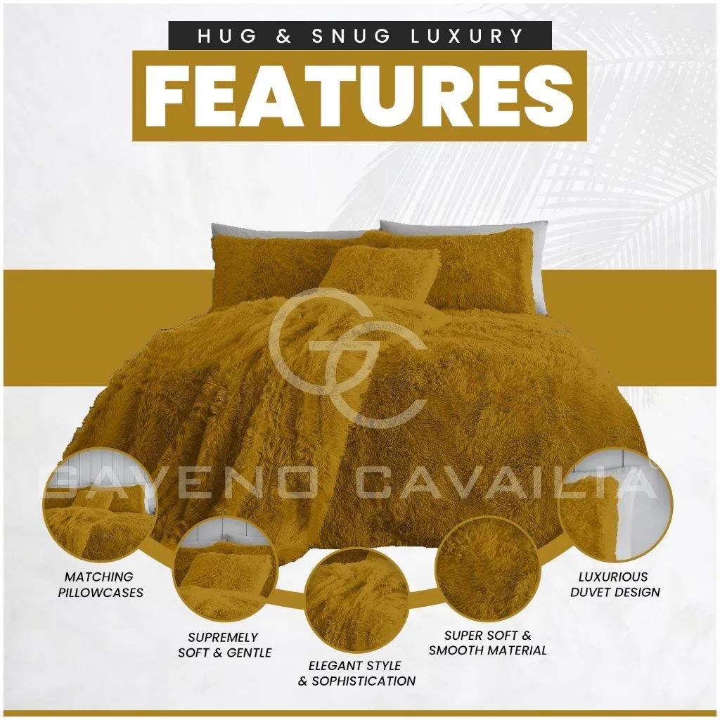 Luxury Hug & Snug Duvet Cover Set Ochre