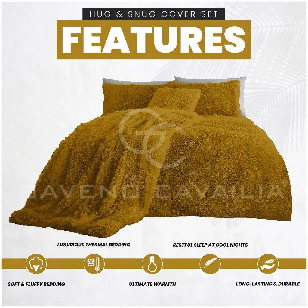 Luxury Hug & Snug Duvet Cover Set Ochre