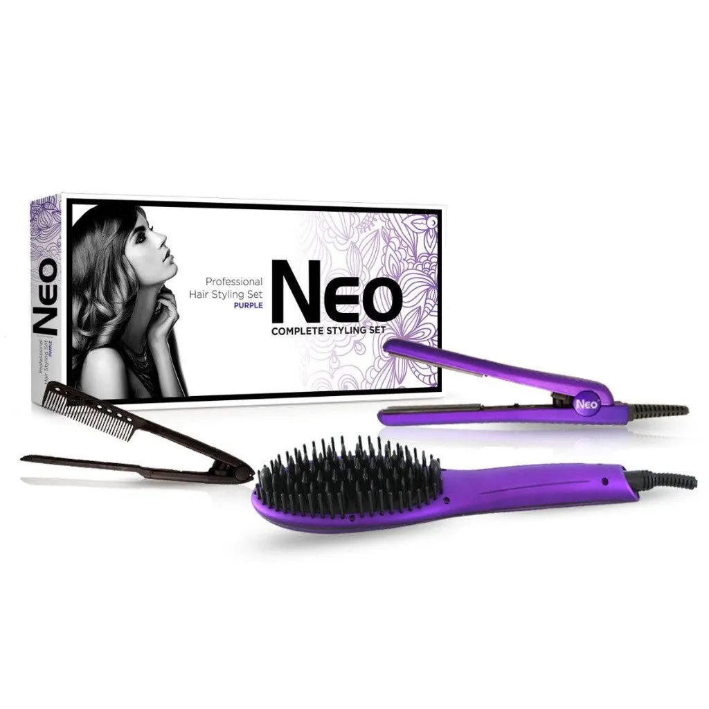 Metallic Purple Heated Brush Set | Set