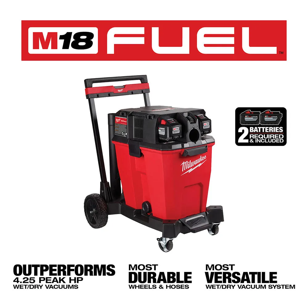 Milwaukee 0930-22HD M18 FUEL 12-Gallon Dual-Battery Wet/Dry Vacuum Kit