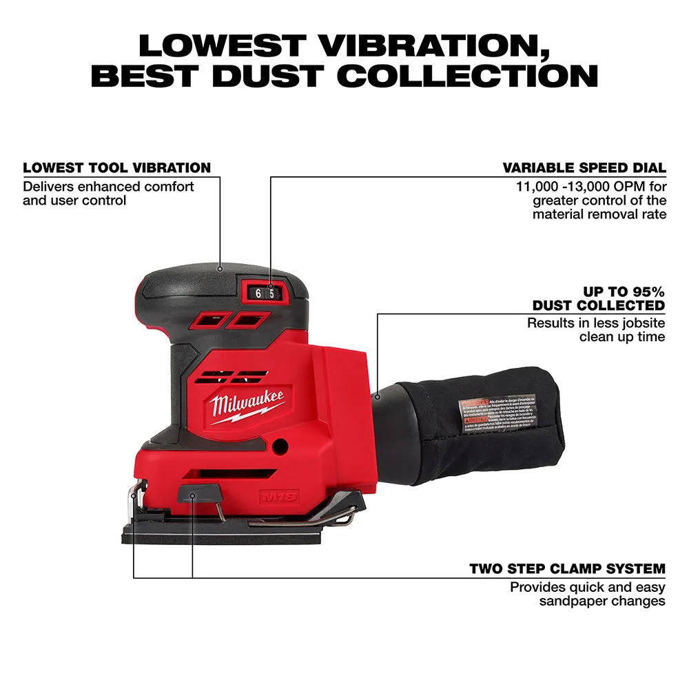 Milwaukee 2649-20 M18 Orbital 1/4 Sheet Sander