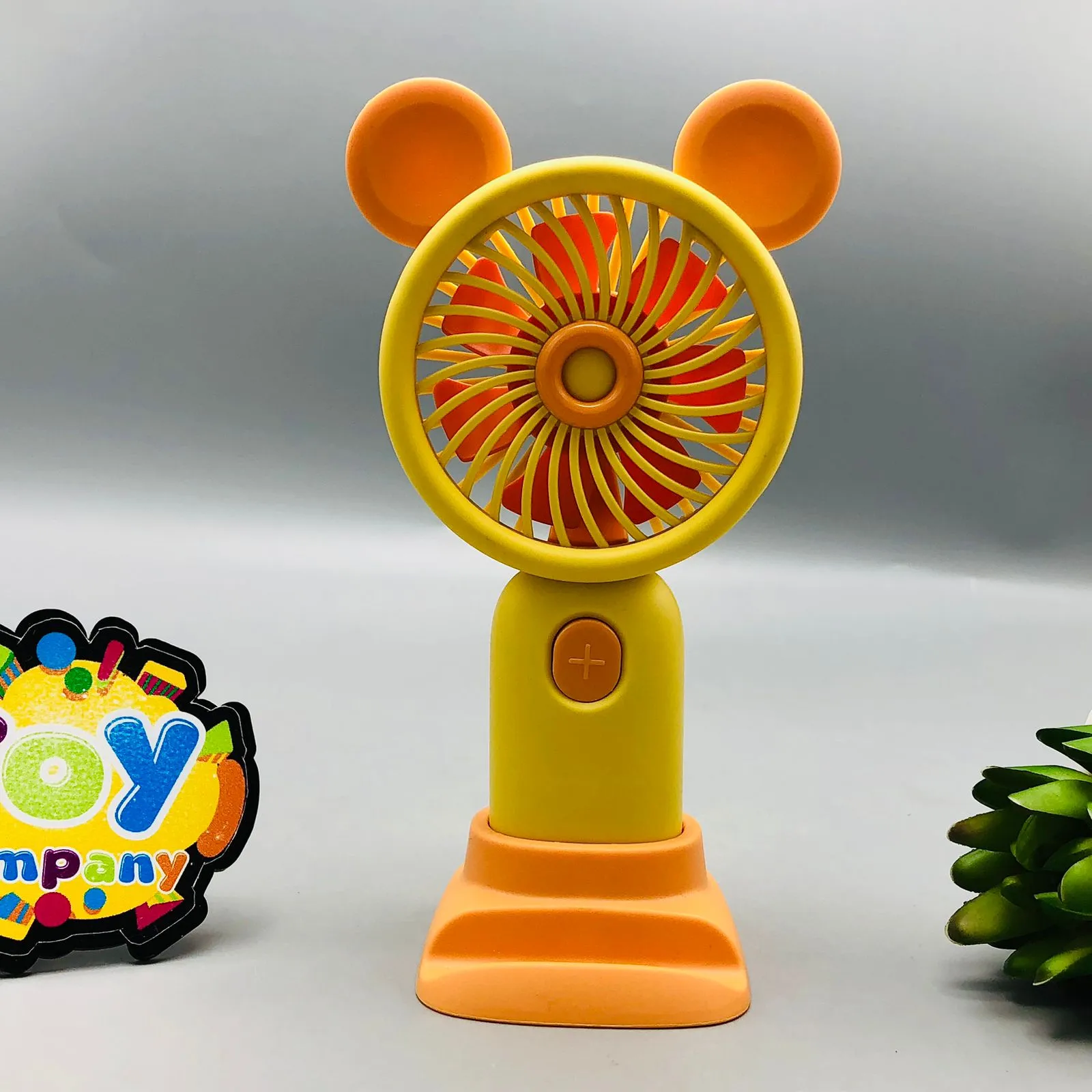 Mini Rechargeable Adorable Design Fan With Mobile Phone Bracket