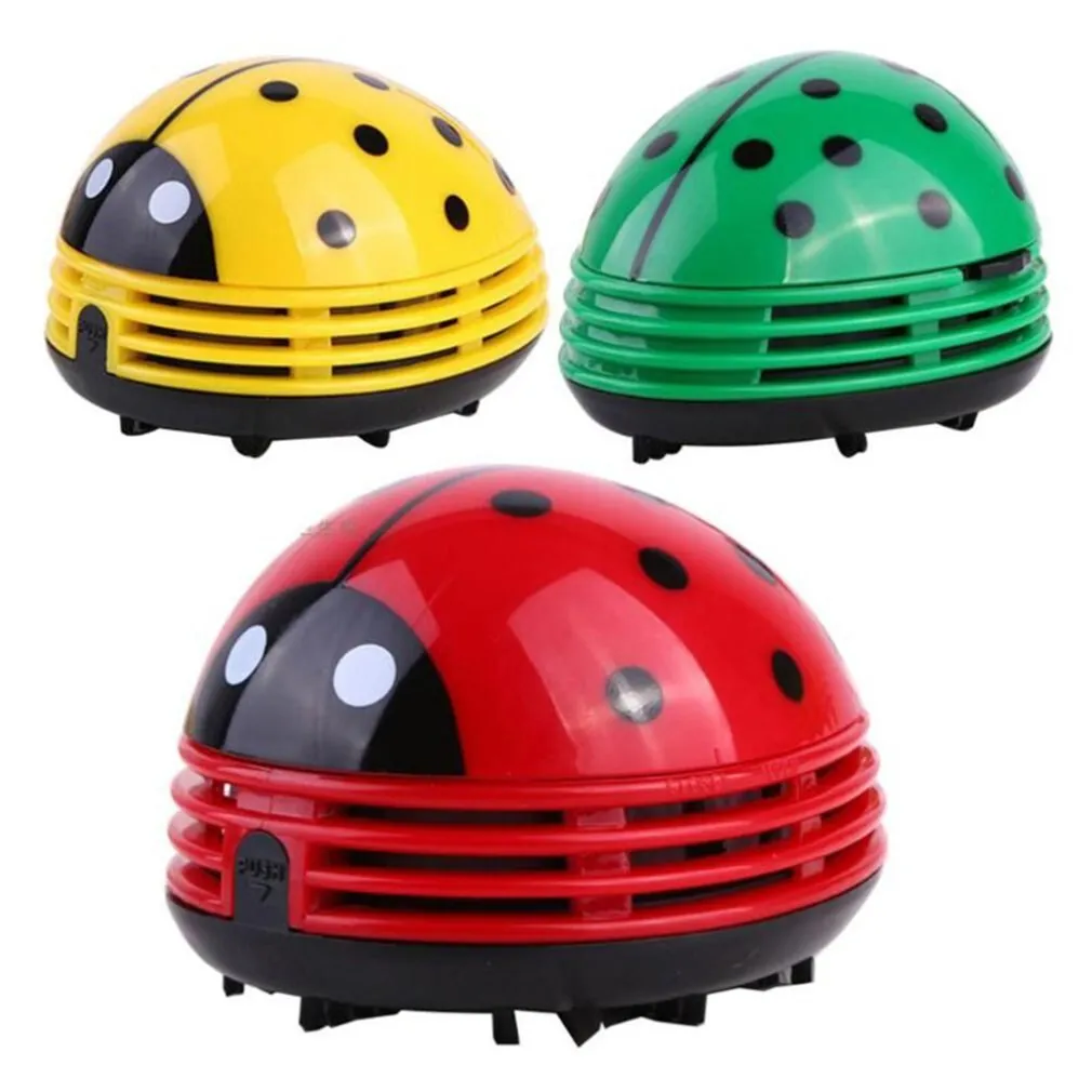 Mini Vacuum Desktop Ladybug Cartoon Dust Cleaner Office Table