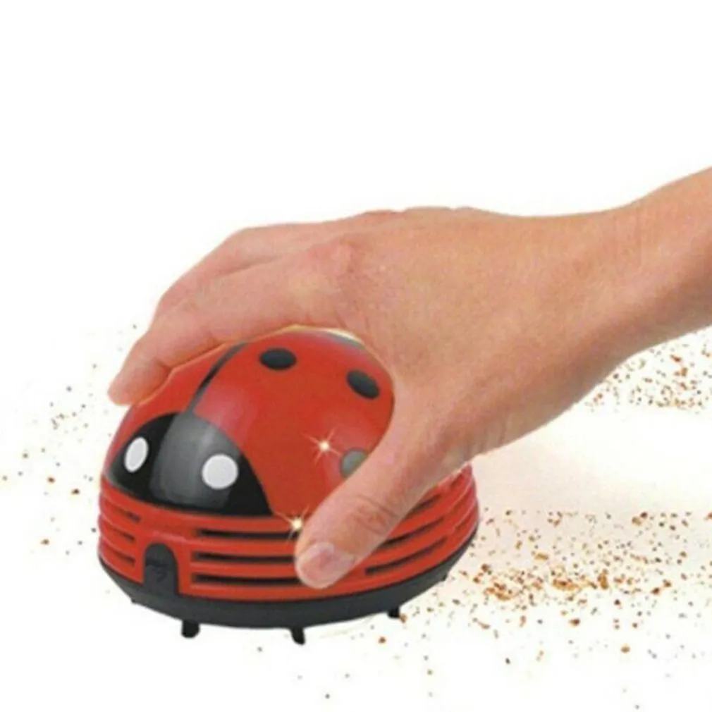 Mini Vacuum Desktop Ladybug Cartoon Dust Cleaner Office Table