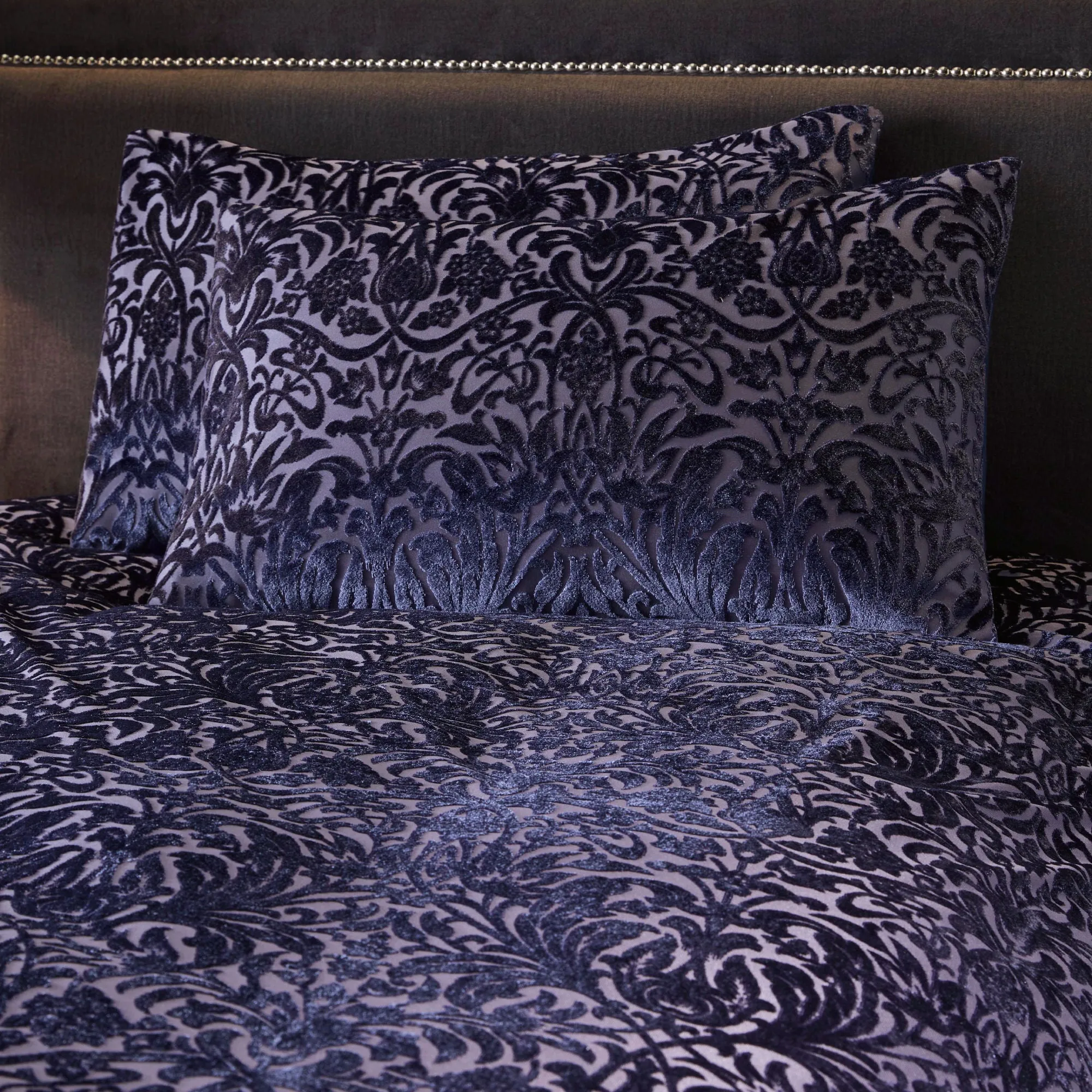 Mirella Duvet Cover Set by Soiree in Navy