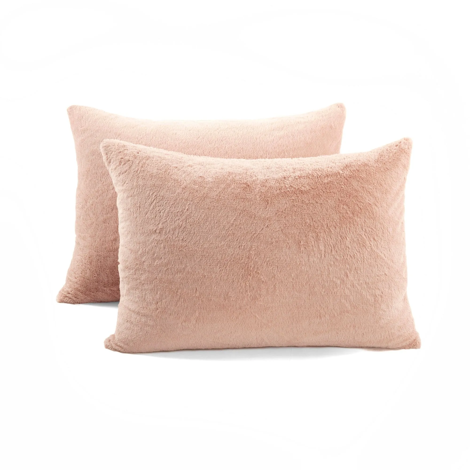 Modern Solid Ultra Soft Faux Fur Comforter Bed In A Bag