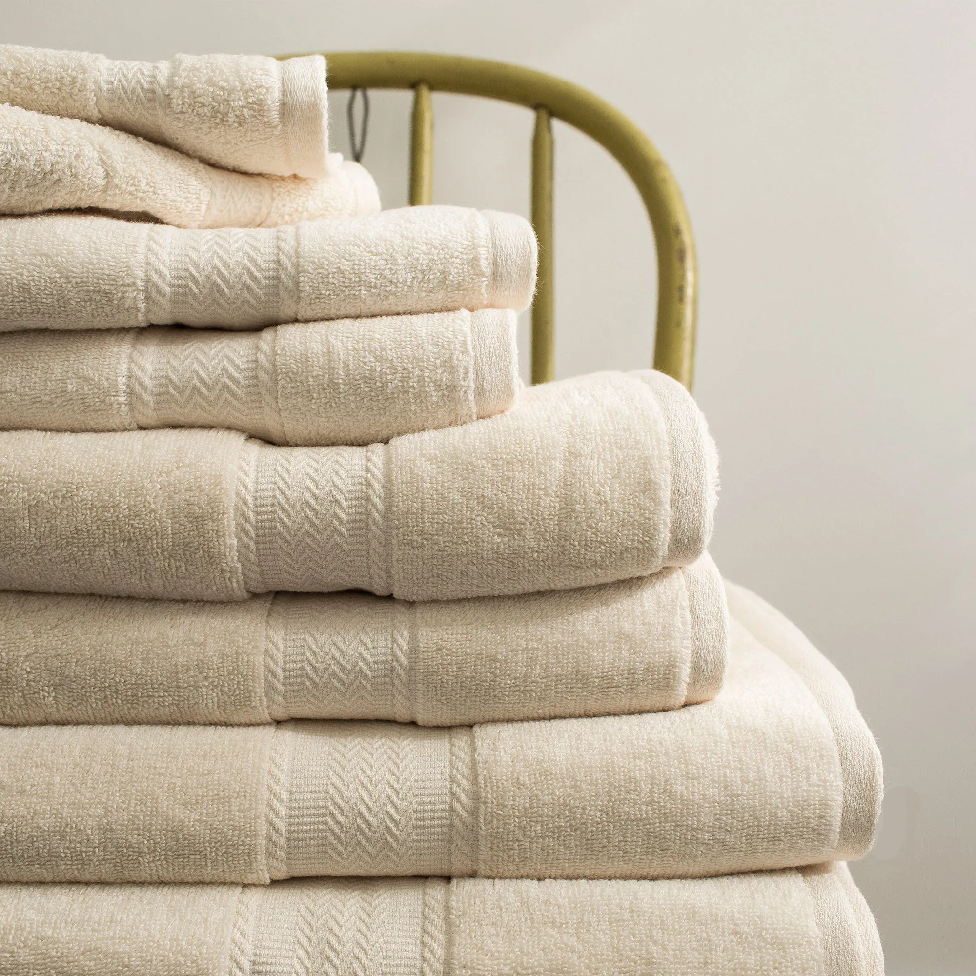 Natural Cotton Bath Towel Set