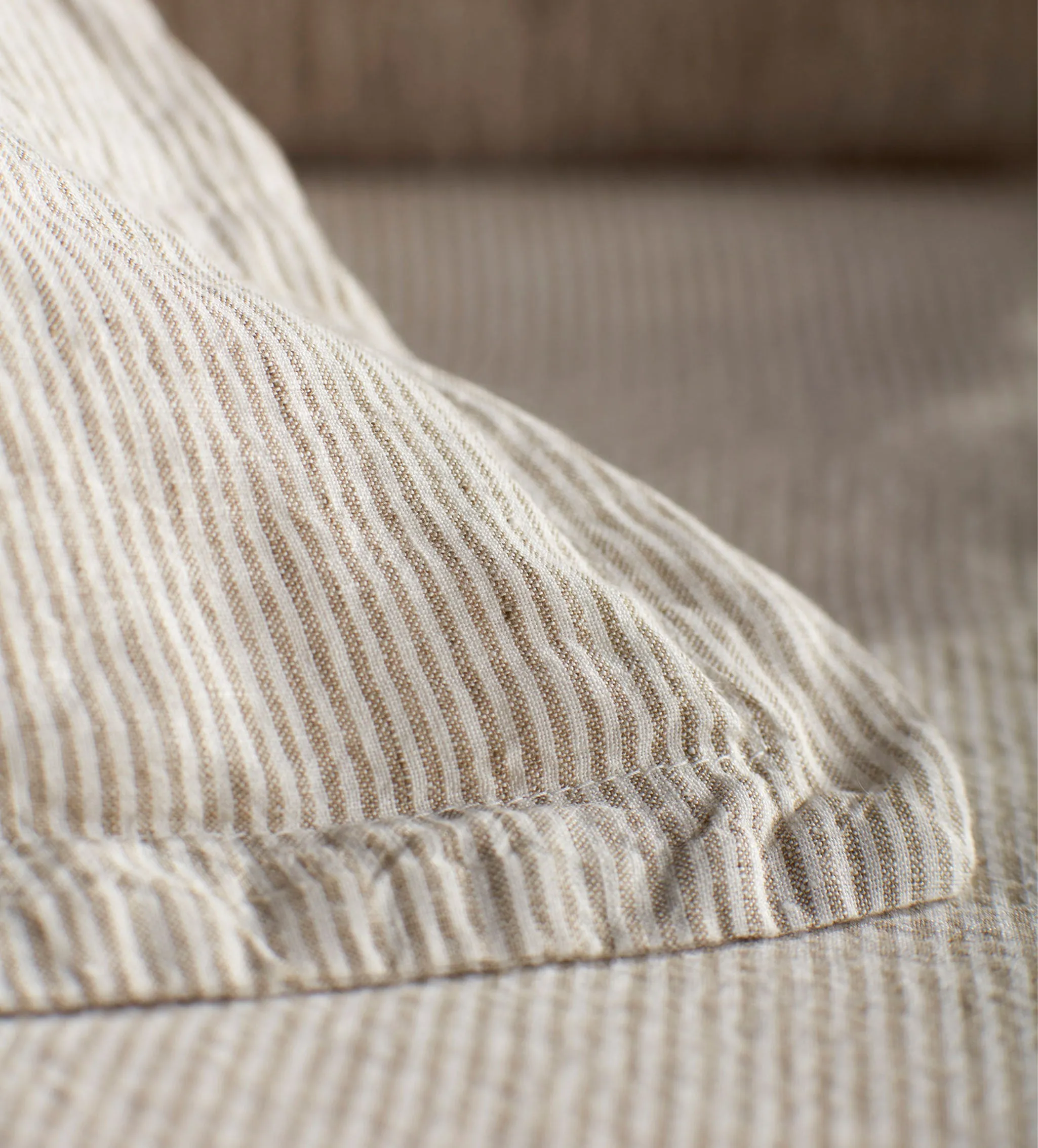 Natural Sid Stripe 100% Linen Oxford Pillowcase