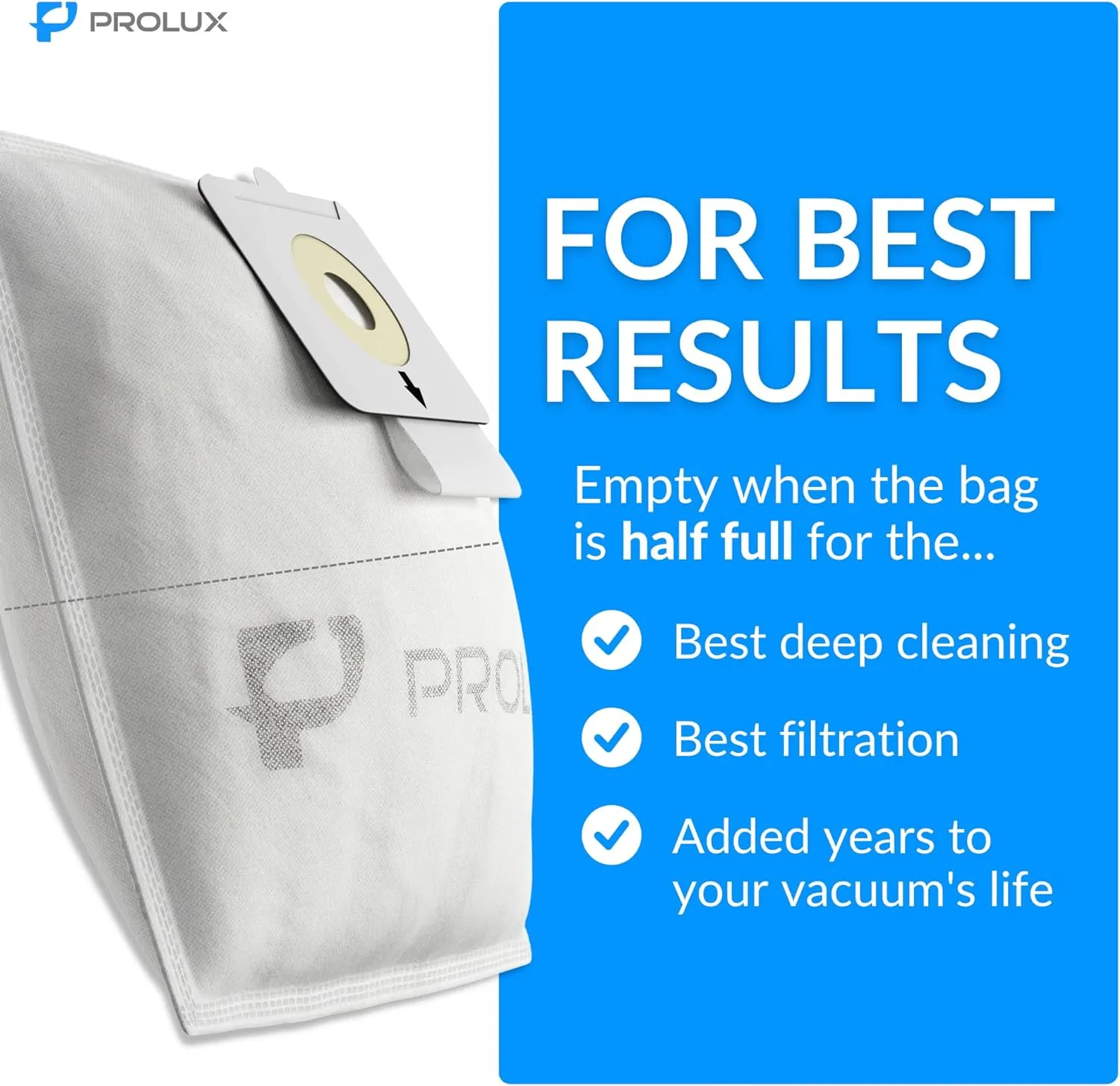 New 10 pack of Bags for Prolux Tritan Vacuum Cleaner