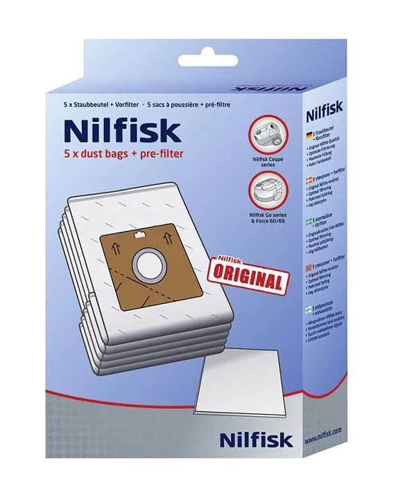 Nilfisk Coupe Genuine Vacuum Cleaner Bags 5 Pack