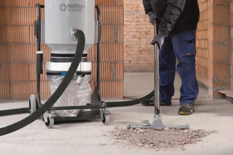 Nilfisk VHS120 MC Certified M Vacuum Cleaner System Approved For Concrete Floor Grinding