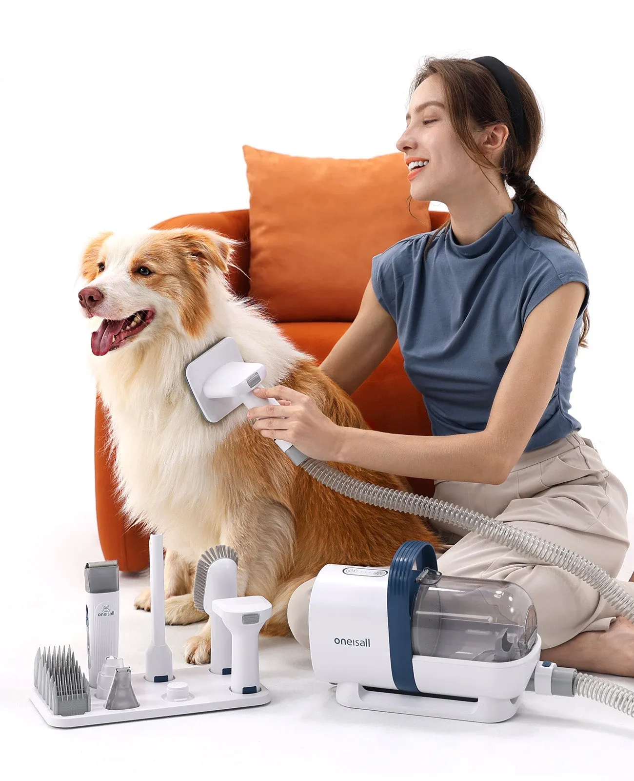 Oneisall LM2 Pet Grooming Vacuum & Grooming Brush & Deshedding Brush Replacement Set