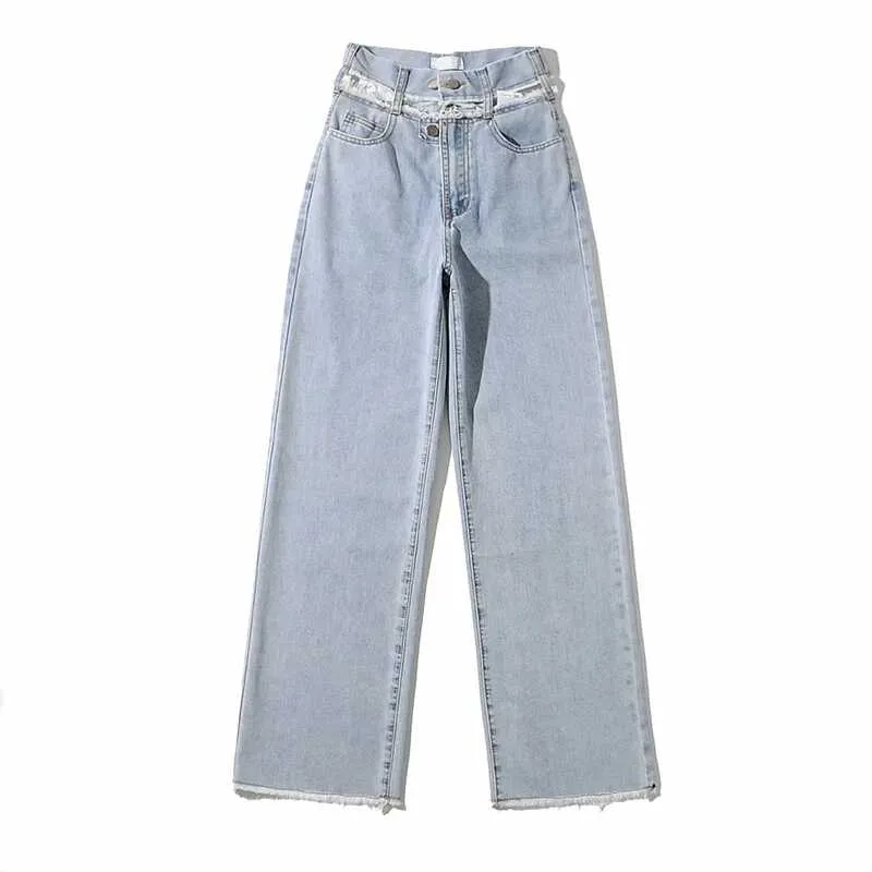 Open Waist Denim Pants