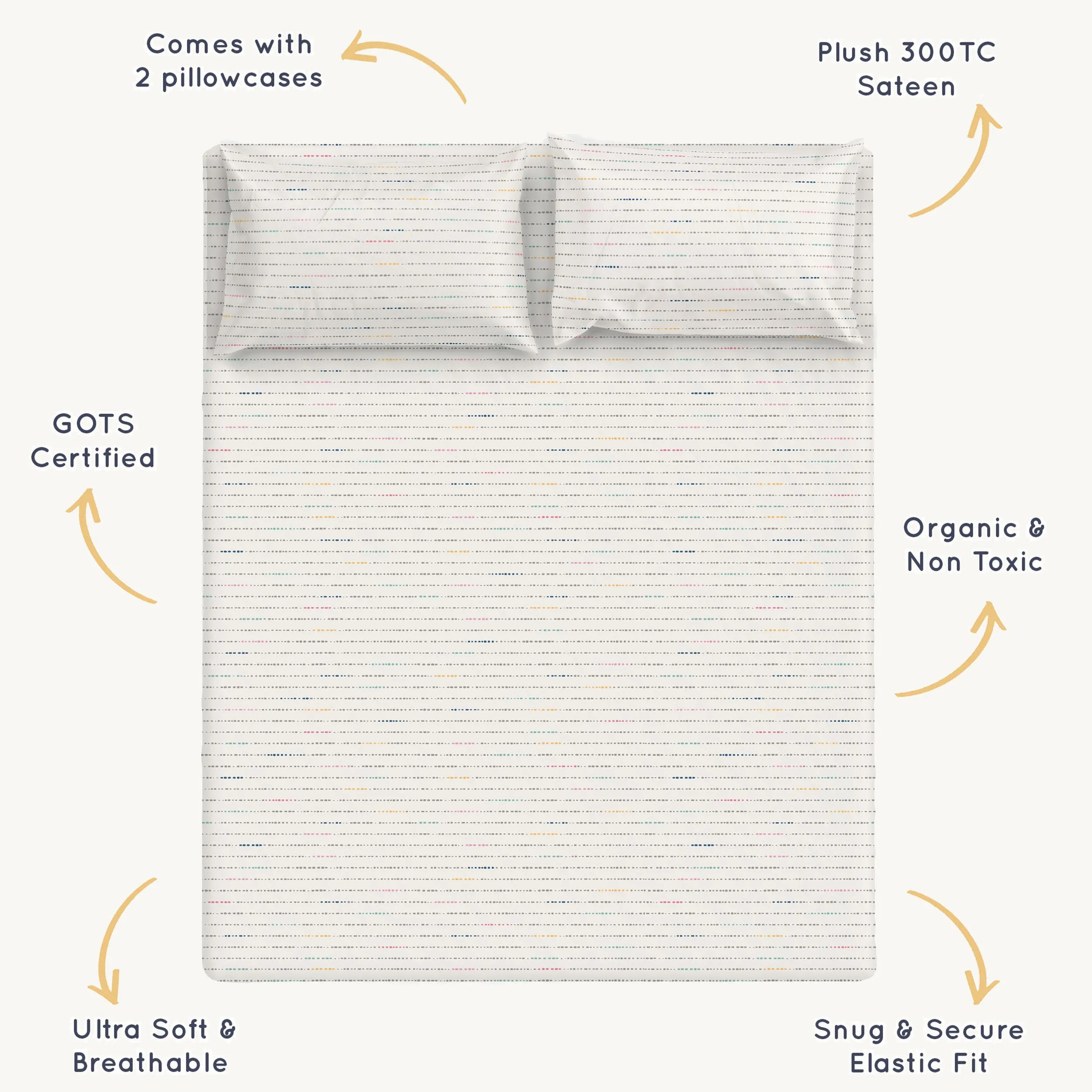 Organic Cotton Sheet Set - Pebble Pop