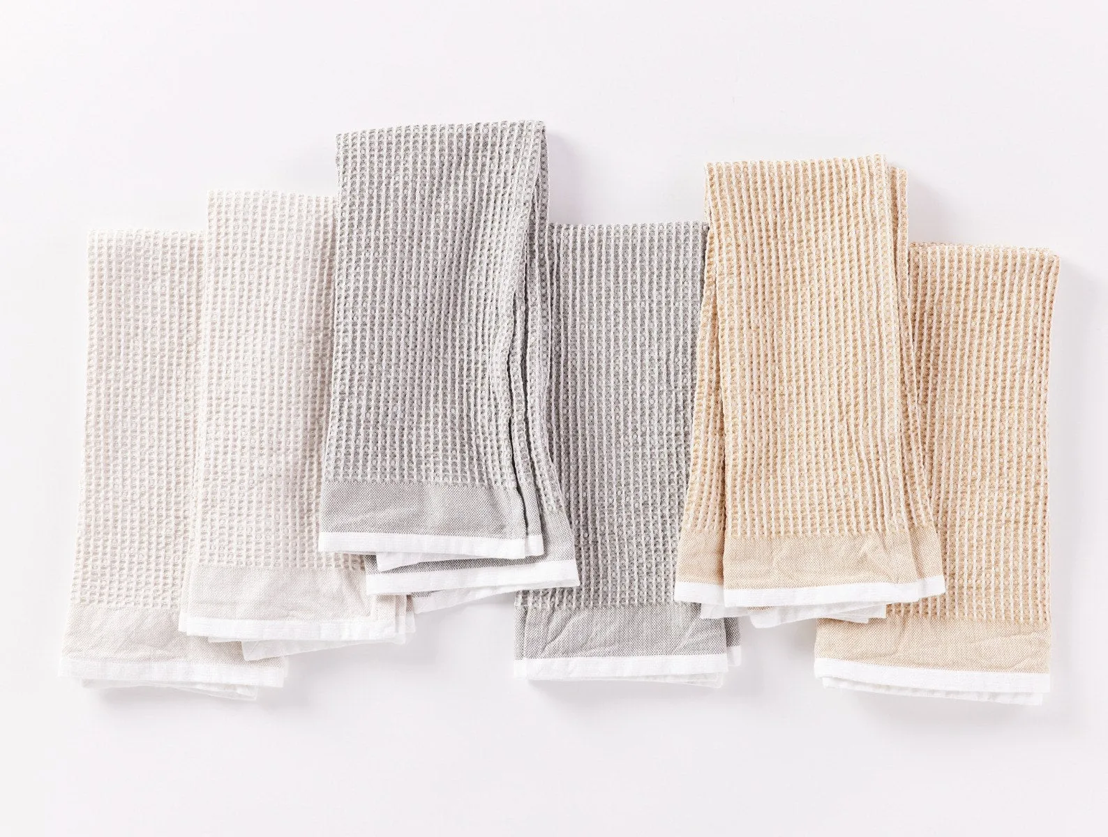 Organic Waffle Kitchen Towels, Set of 6