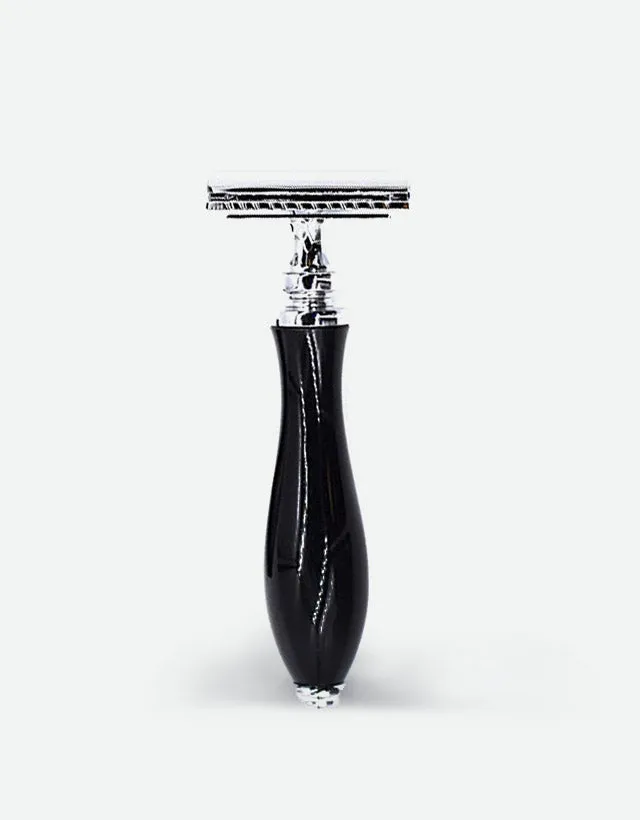 Parker - 111B Safety Razor, 3 piece, Black Resin Handle