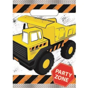 Party Zone Construction Loot Bags - 8 Pkt