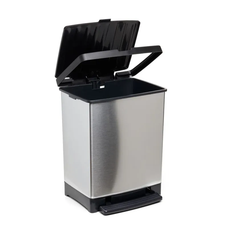 Pedal Dust Bin 25 L - Trend Metallic Grey