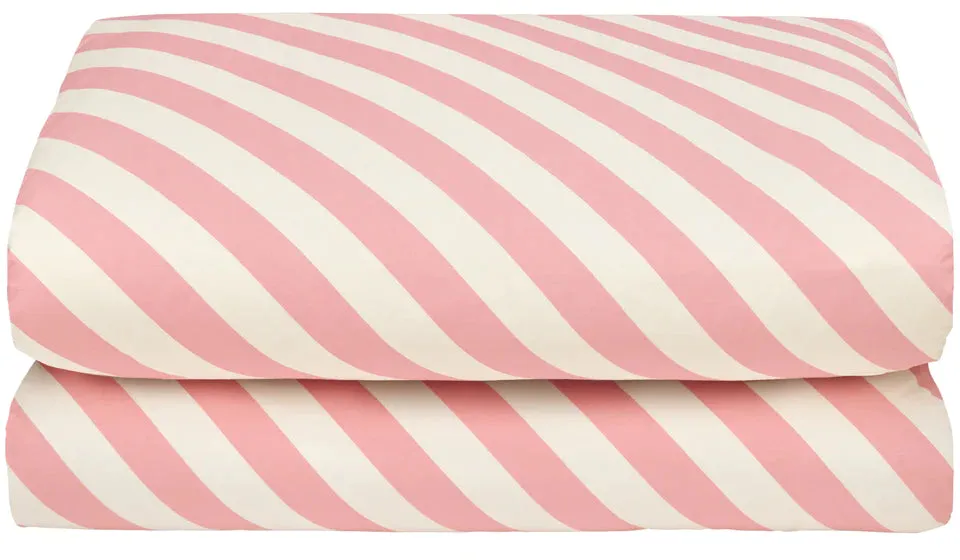 Peony Stripe Duvet Cover