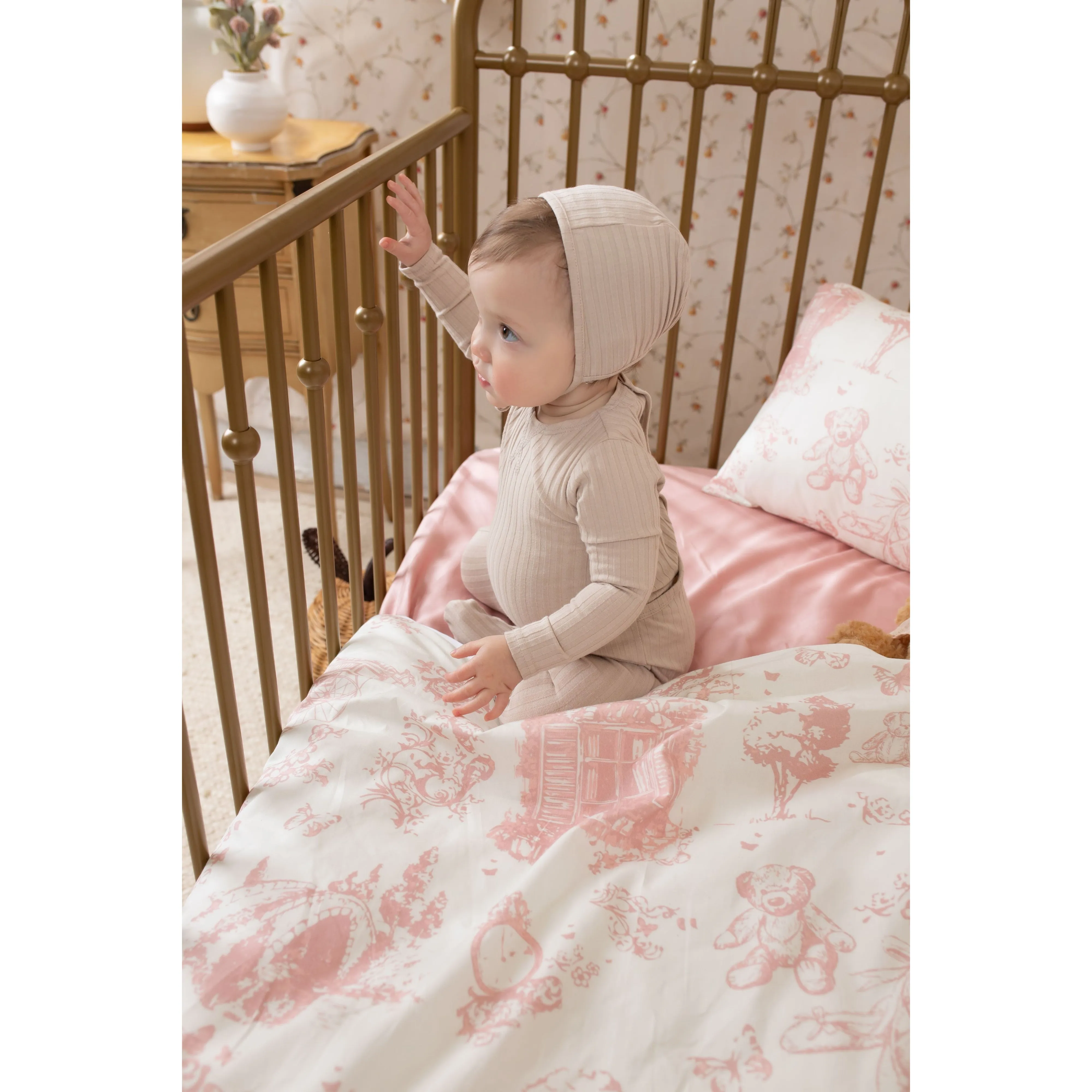 Petite Belle Pink Toile Collection Bedding