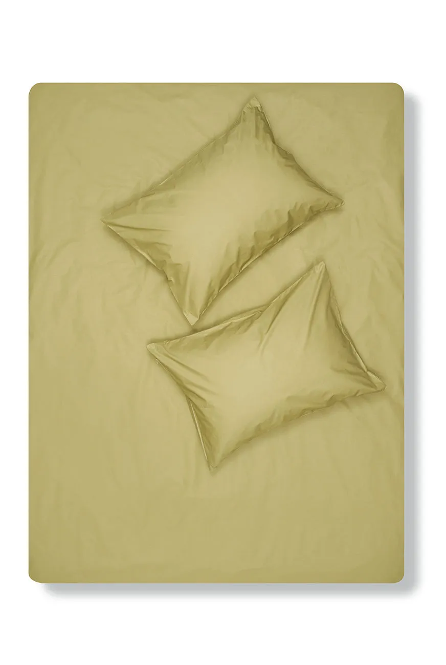 Pima Cotton Percale Bedding in Olive Green Color