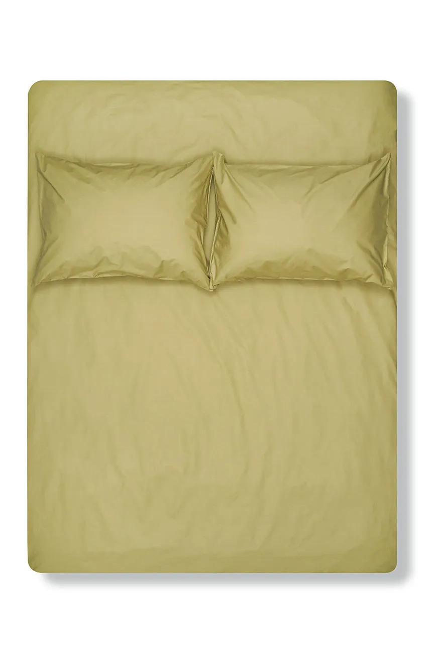 Pima Cotton Percale Bedding in Olive Green Color